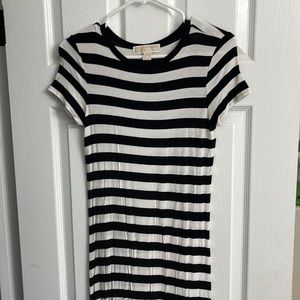Black and White striped Michael Kors Maxi dress